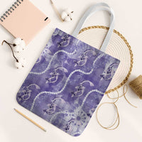 Japanese Koi Fish Tote Bag Purple Wagara Palaka Honohono Pikake Lei