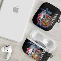Personalized Japanese Koi Fish Ramen AirPods Case Aloha Shark Kakau Pattern