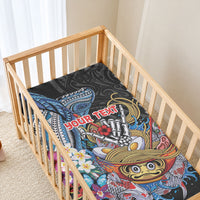 Personalized Japanese Koi Fish Ramen Baby Bed Cover Aloha Shark Kakau Pattern LT9 - Polynesian Pride