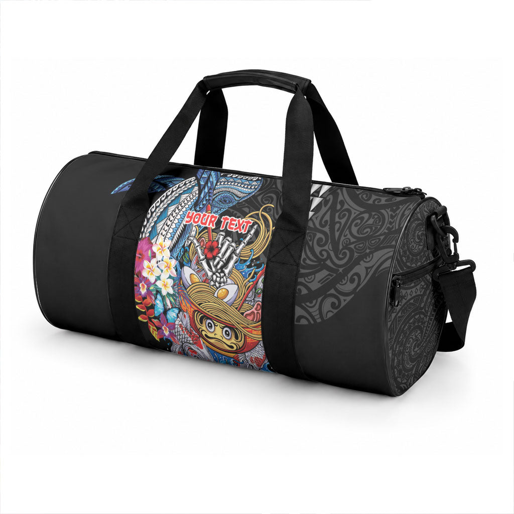 Personalized Japanese Koi Fish Ramen Duffle Bag Aloha Shark Kakau Pattern LT9 - Polynesian Pride