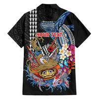 Personalized Japanese Koi Fish Ramen Family Matching Short Sleeve Bodycon Dress and Hawaiian Shirt Aloha Shark Kakau Pattern LT9 - Polynesian Pride