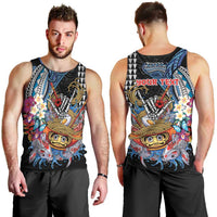 Personalized Japanese Koi Fish Ramen Men Tank Top Aloha Shark Kakau Pattern