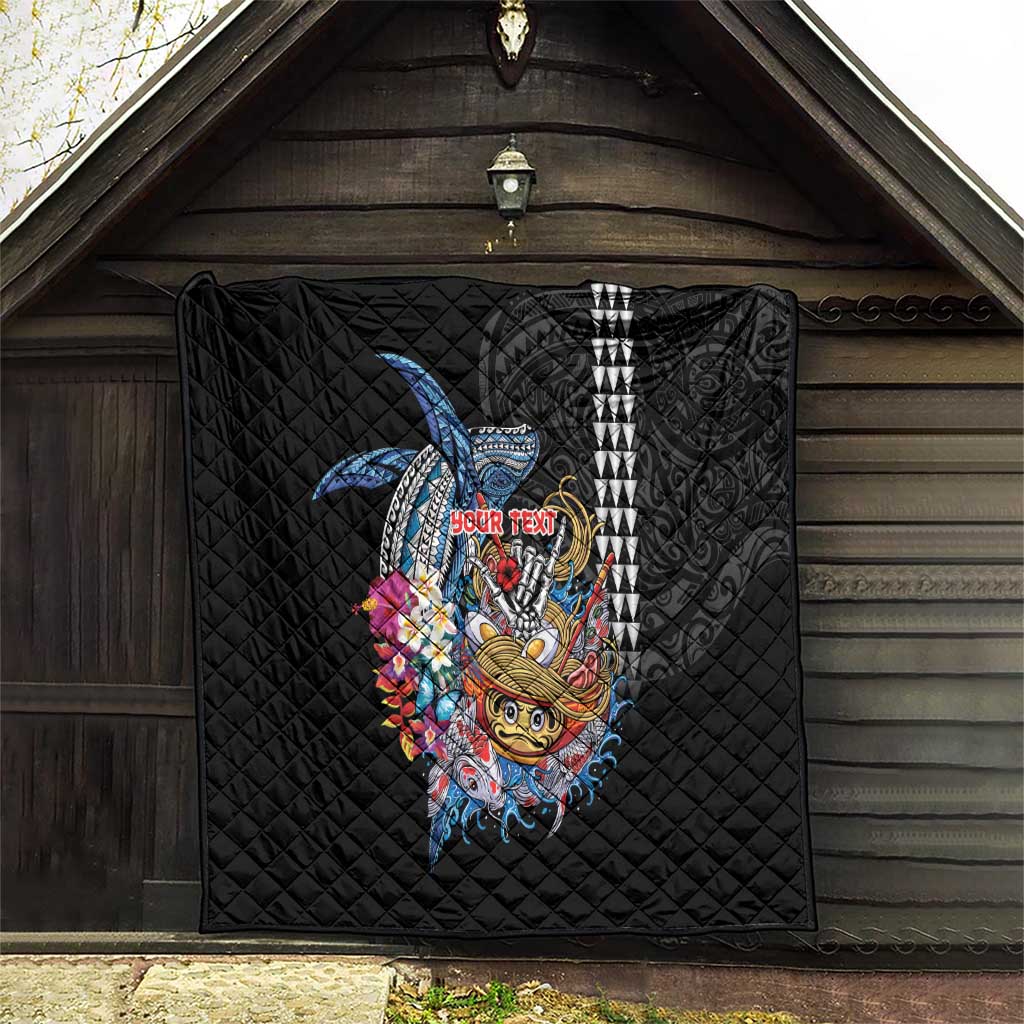 Personalized Japanese Koi Fish Ramen Quilt Aloha Shark Kakau Pattern LT9 - Polynesian Pride