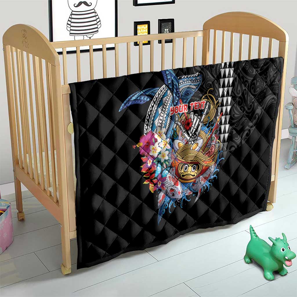 Personalized Japanese Koi Fish Ramen Quilt Aloha Shark Kakau Pattern LT9 - Polynesian Pride