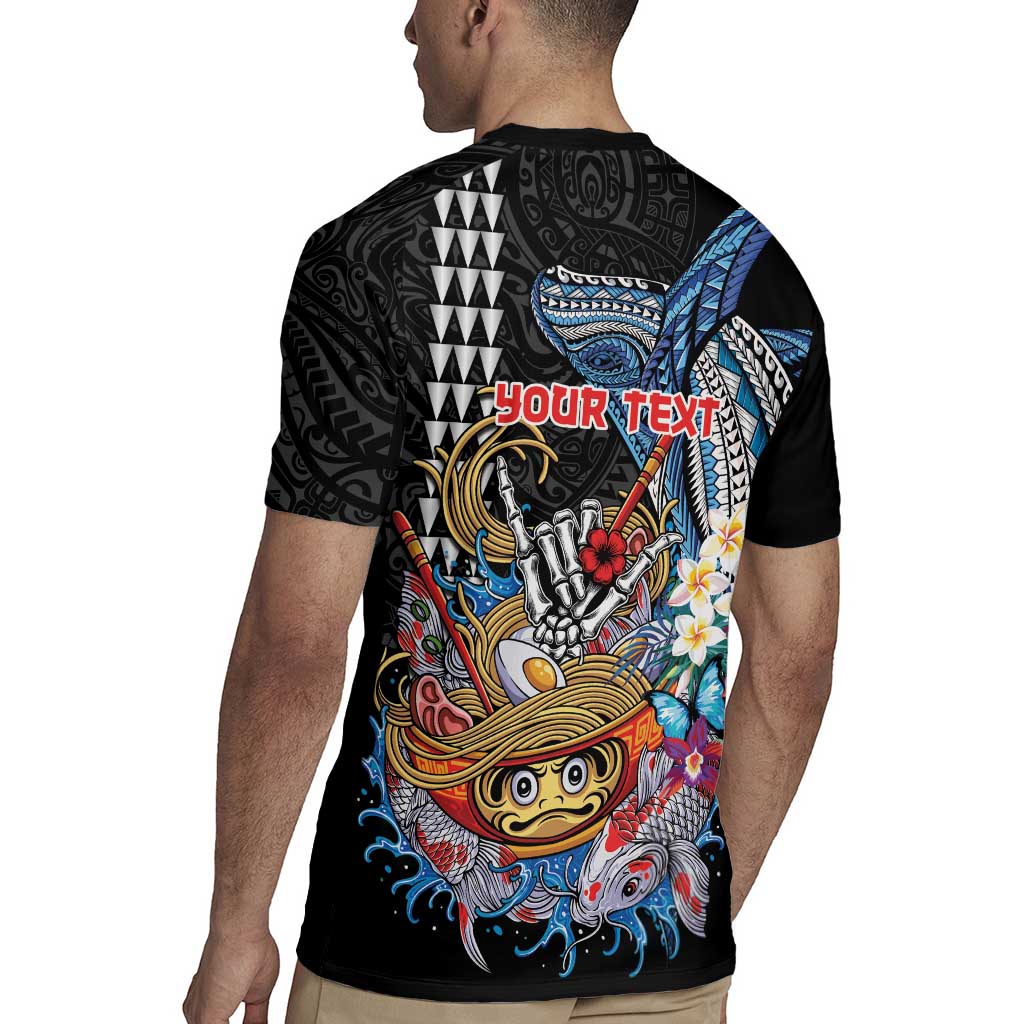 Personalized Japanese Koi Fish Ramen Rugby Jersey Aloha Shark Kakau Pattern