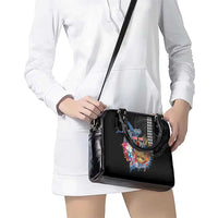 Personalized Japanese Koi Fish Ramen Shoulder Handbag Aloha Shark Kakau Pattern