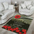 ANZAC Day We Remember Area Rug Maori Silver Fern Camouflage Motif