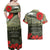 ANZAC Day We Remember Couples Matching Off Shoulder Maxi Dress and Hawaiian Shirt Maori Silver Fern Camouflage Motif