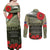 ANZAC Day We Remember Couples Matching Off Shoulder Maxi Dress and Long Sleeve Button Shirt Maori Silver Fern Camouflage Motif