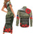 ANZAC Day We Remember Couples Matching Short Sleeve Bodycon Dress and Long Sleeve Button Shirt Maori Silver Fern Camouflage Motif