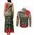 ANZAC Day We Remember Couples Matching Tank Maxi Dress and Long Sleeve Button Shirt Maori Silver Fern Camouflage Motif