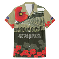 ANZAC Day We Remember Family Matching Mermaid Dress and Hawaiian Shirt Maori Silver Fern Camouflage Motif