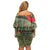 ANZAC Day We Remember Family Matching Off Shoulder Short Dress and Hawaiian Shirt Maori Silver Fern Camouflage Motif