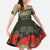 ANZAC Day We Remember Family Matching Short Sleeve Bodycon Dress and Hawaiian Shirt Maori Silver Fern Camouflage Motif