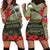 ANZAC Day We Remember Hoodie Dress Maori Silver Fern Camouflage Motif