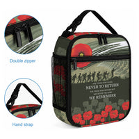 ANZAC Day We Remember Lunch Bag Maori Silver Fern Camouflage Motif LT9 - Polynesian Pride