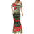 ANZAC Day We Remember Mermaid Dress Maori Silver Fern Camouflage Motif