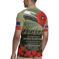 ANZAC Day We Remember Rugby Jersey Maori Silver Fern Camouflage Motif