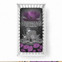 ANZAC Day Remembrance Baby Bed Cover Purple Poppy We Will Remember Them LT9 28 × 52 in Purple - Polynesian Pride