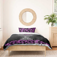 ANZAC Day Remembrance Bedding Set Purple Poppy We Will Remember Them