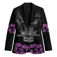 ANZAC Day Remembrance Blazer Purple Poppy We Will Remember Them