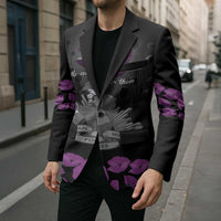 ANZAC Day Remembrance Blazer Purple Poppy We Will Remember Them