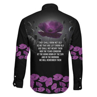 ANZAC Day Remembrance Family Matching Summer Maxi Dress and Hawaiian Shirt Purple Poppy We Will Remember Them LT9 - Polynesian Pride