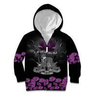 ANZAC Day Remembrance Kid Hoodie Purple Poppy We Will Remember Them