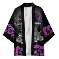 ANZAC Day Remembrance Kimono Purple Poppy We Will Remember Them