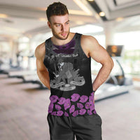 ANZAC Day Remembrance Men Tank Top Purple Poppy We Will Remember Them