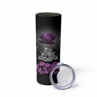 ANZAC Day Remembrance Skinny Tumbler Purple Poppy We Will Remember Them