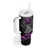 ANZAC Day Remembrance Tumbler With Handle Purple Poppy We Will Remember Them