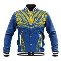 Custom Oceania Football Solomon Kings Baseball Jacket Polynesian Tribal Pattern