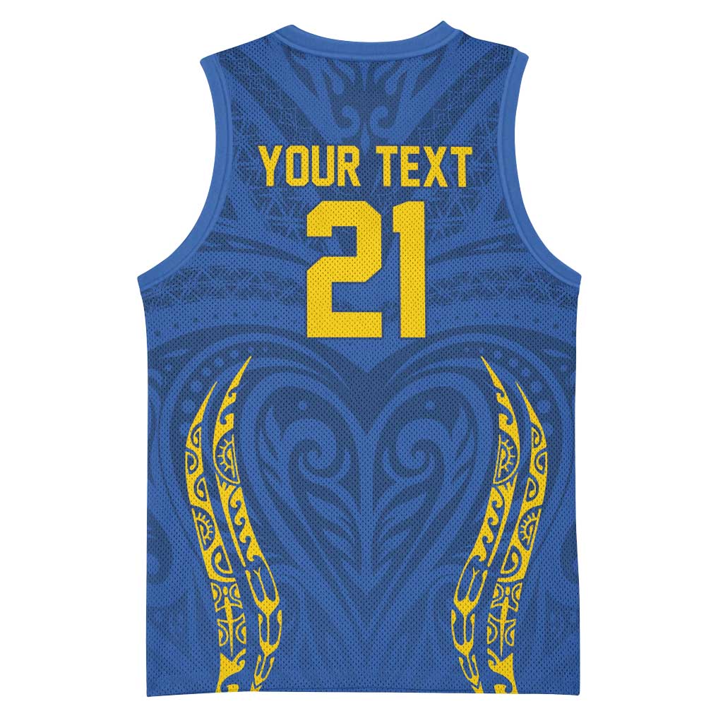 Custom Oceania Football Solomon Kings Basketball Jersey Polynesian Tribal Pattern