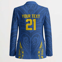 Custom Oceania Football Solomon Kings Blazer Polynesian Tribal Pattern