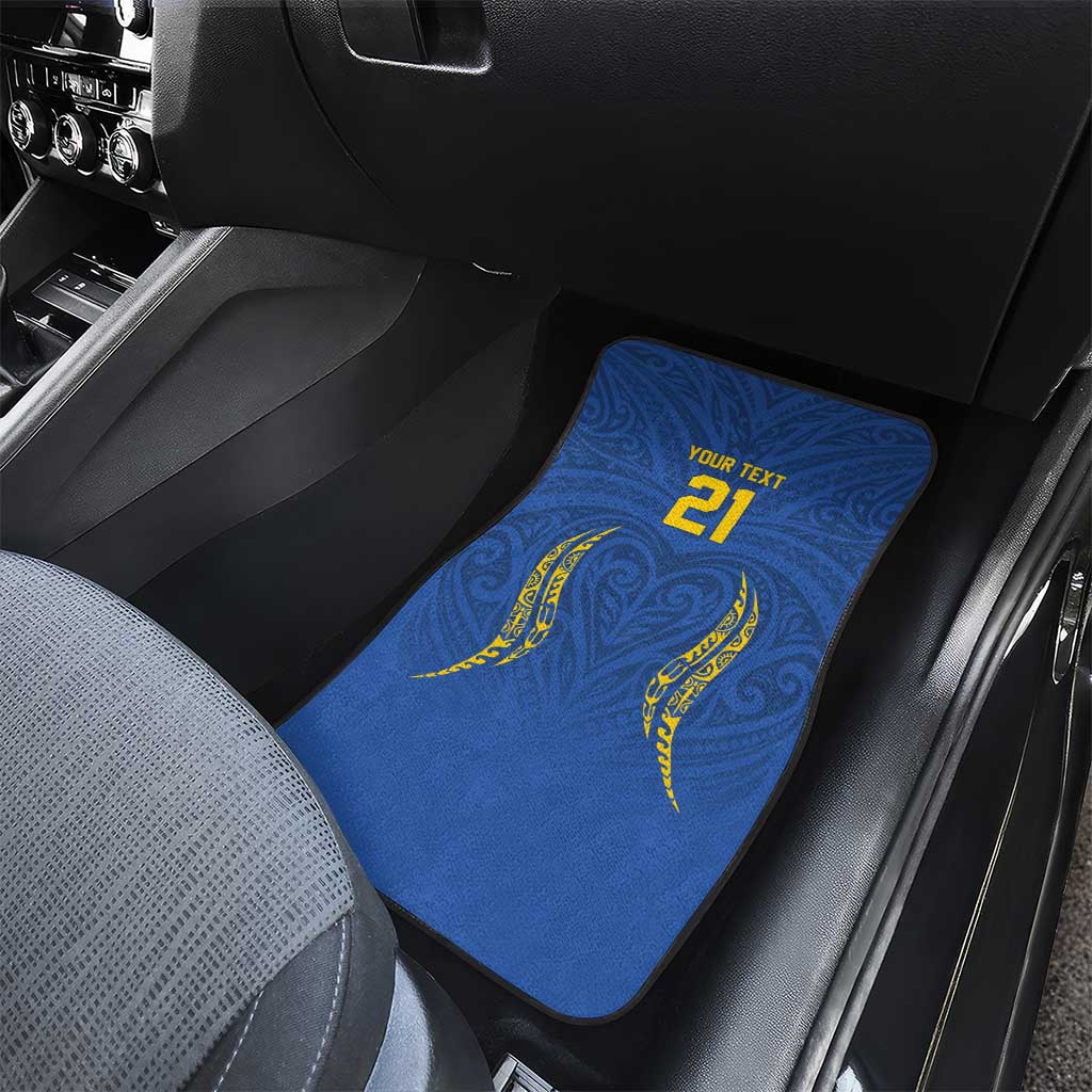 Custom Oceania Football Solomon Kings Car Mats Polynesian Tribal Pattern