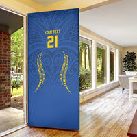 Custom Oceania Football Solomon Kings Door Cover Polynesian Tribal Pattern