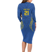 Custom Oceania Football Solomon Kings Family Matching Long Sleeve Bodycon Dress and Hawaiian Shirt Polynesian Tribal Pattern LT9 - Polynesian Pride