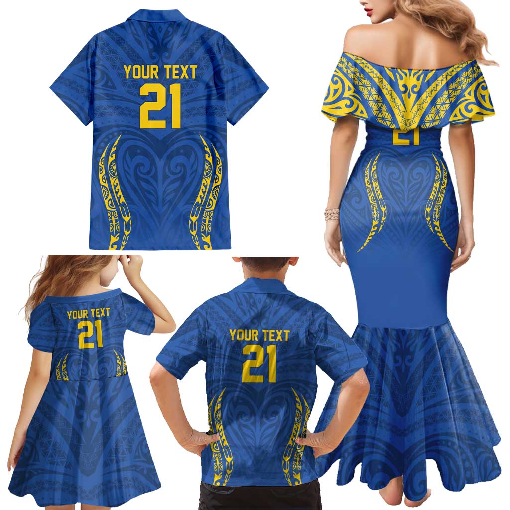 Custom Oceania Football Solomon Kings Family Matching Mermaid Dress and Hawaiian Shirt Polynesian Tribal Pattern LT9 - Polynesian Pride