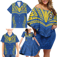 Custom Oceania Football Solomon Kings Family Matching Off Shoulder Short Dress and Hawaiian Shirt Polynesian Tribal Pattern LT9 - Polynesian Pride