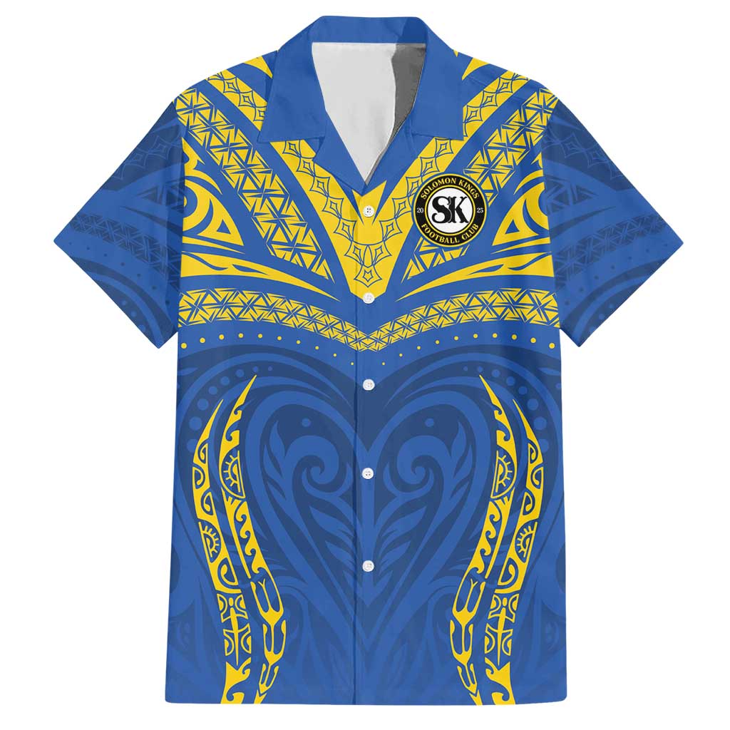 Custom Oceania Football Solomon Kings Hawaiian Shirt Polynesian Tribal Pattern