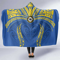 Oceania Football Solomon Kings Hooded Blanket Polynesian Tribal Pattern