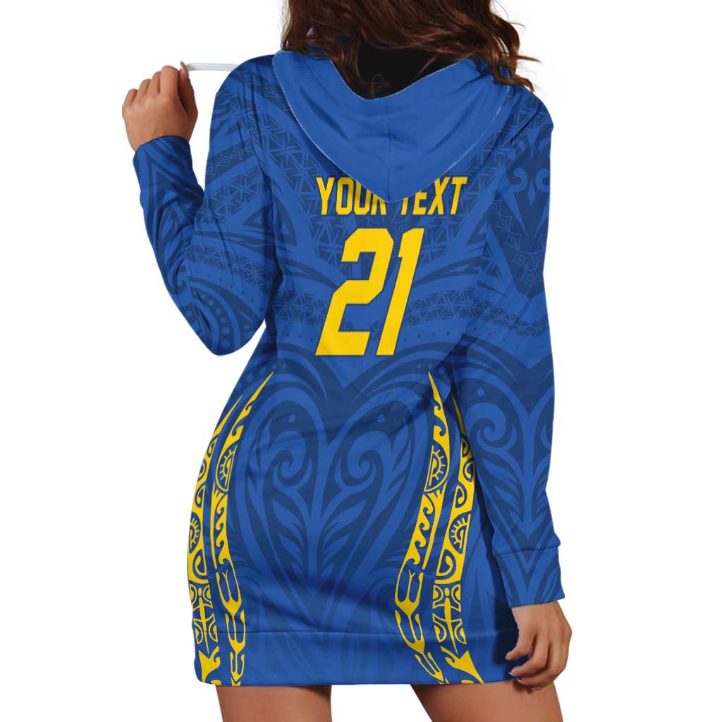 Custom Oceania Football Solomon Kings Hoodie Dress Polynesian Tribal Pattern