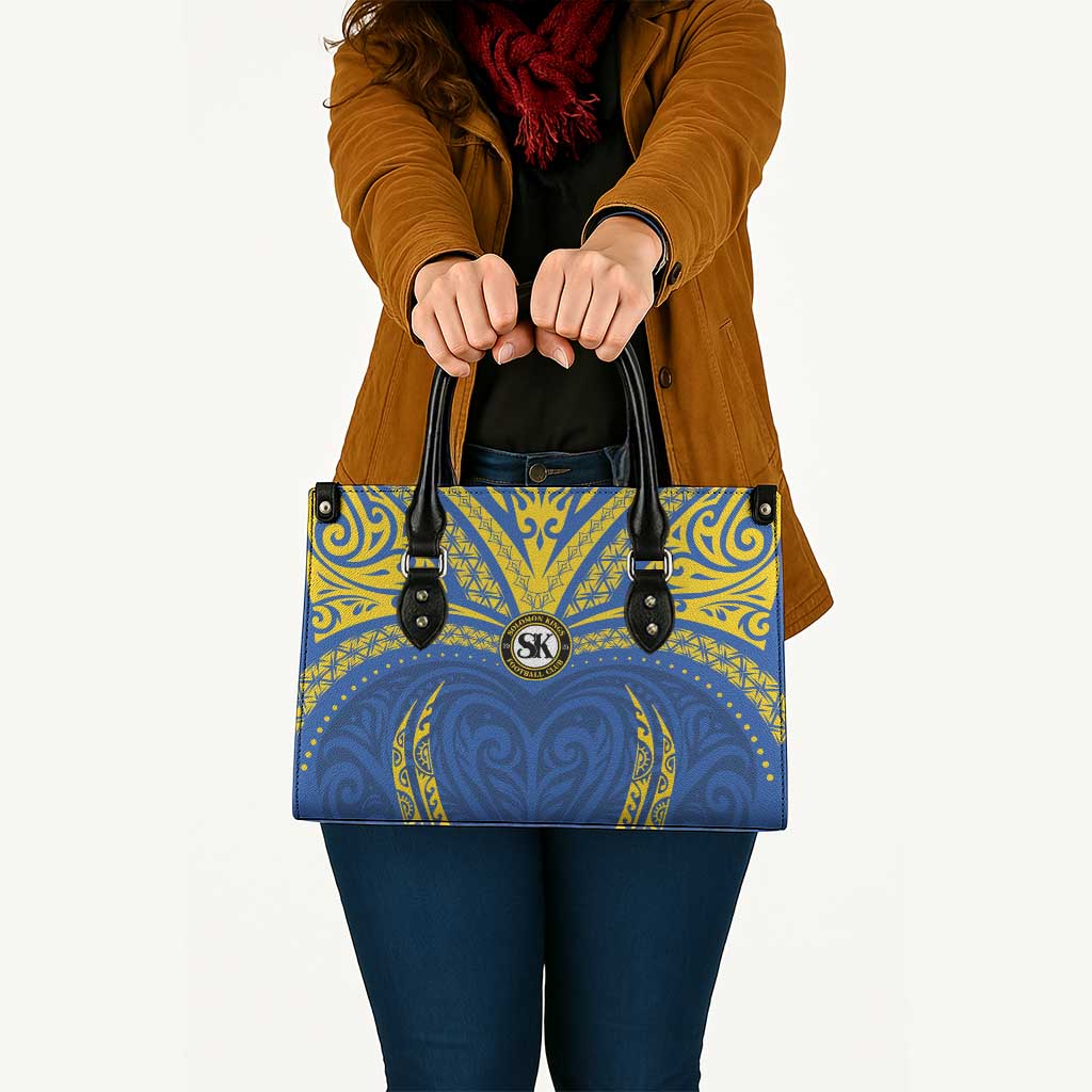 Oceania Football Solomon Kings Leather Bag Polynesian Tribal Pattern