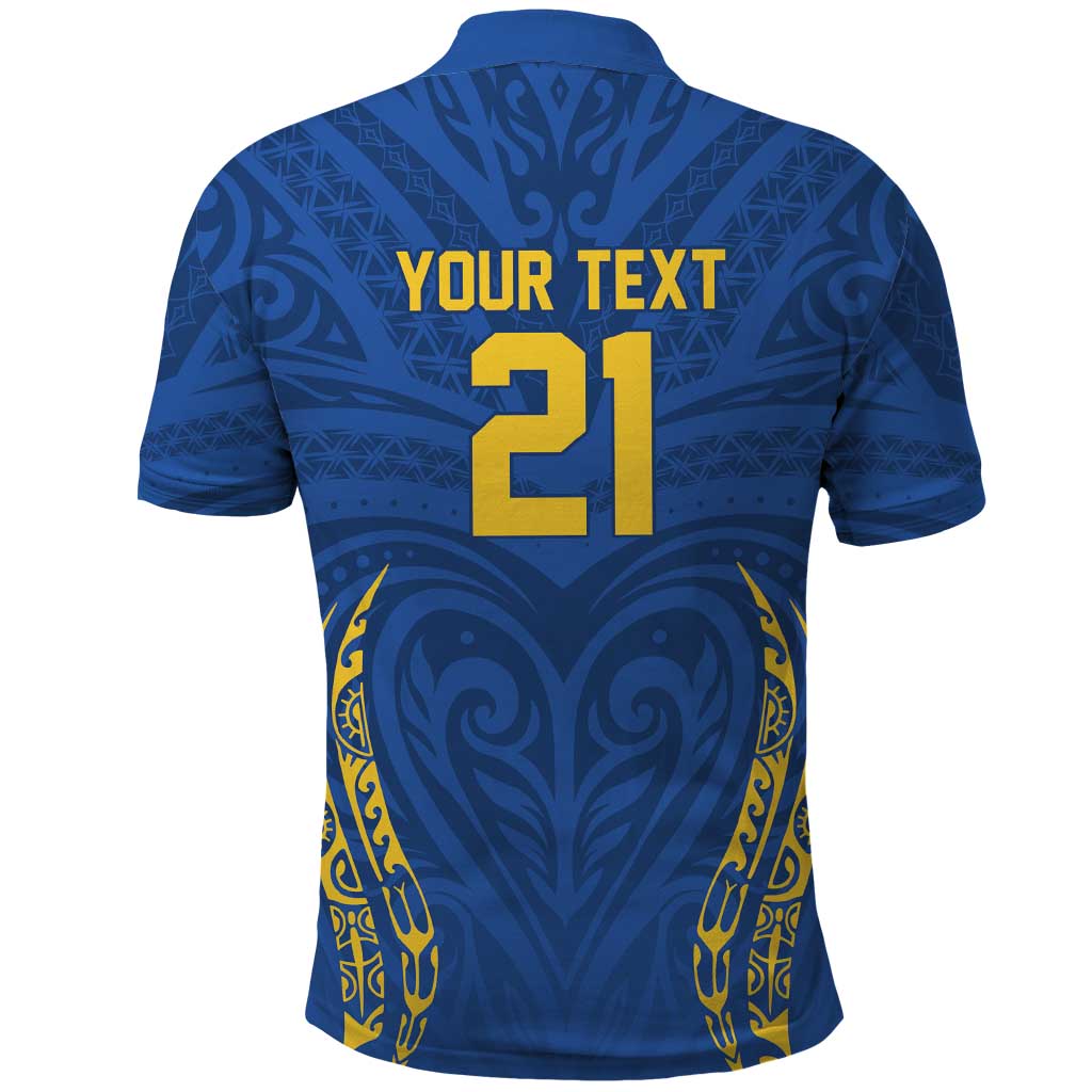 Custom Oceania Football Solomon Kings Polo Shirt Polynesian Tribal Pattern