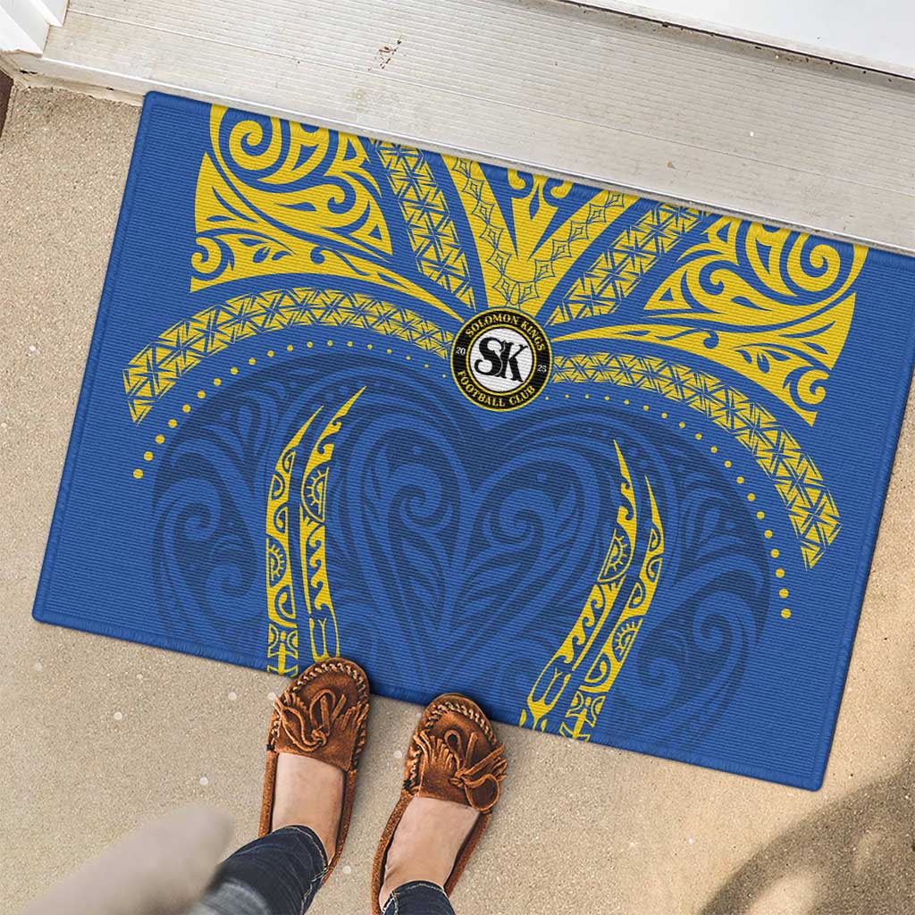 Oceania Football Solomon Kings Rubber Doormat Polynesian Tribal Pattern