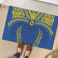 Oceania Football Solomon Kings Rubber Doormat Polynesian Tribal Pattern