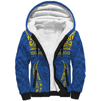 Custom Oceania Football Solomon Kings Sherpa Hoodie Polynesian Tribal Pattern