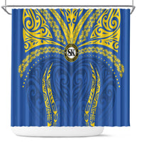 Oceania Football Solomon Kings Shower Curtain Polynesian Tribal Pattern