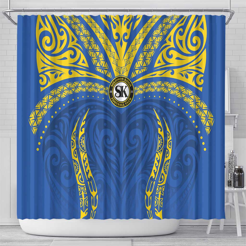 Oceania Football Solomon Kings Shower Curtain Polynesian Tribal Pattern